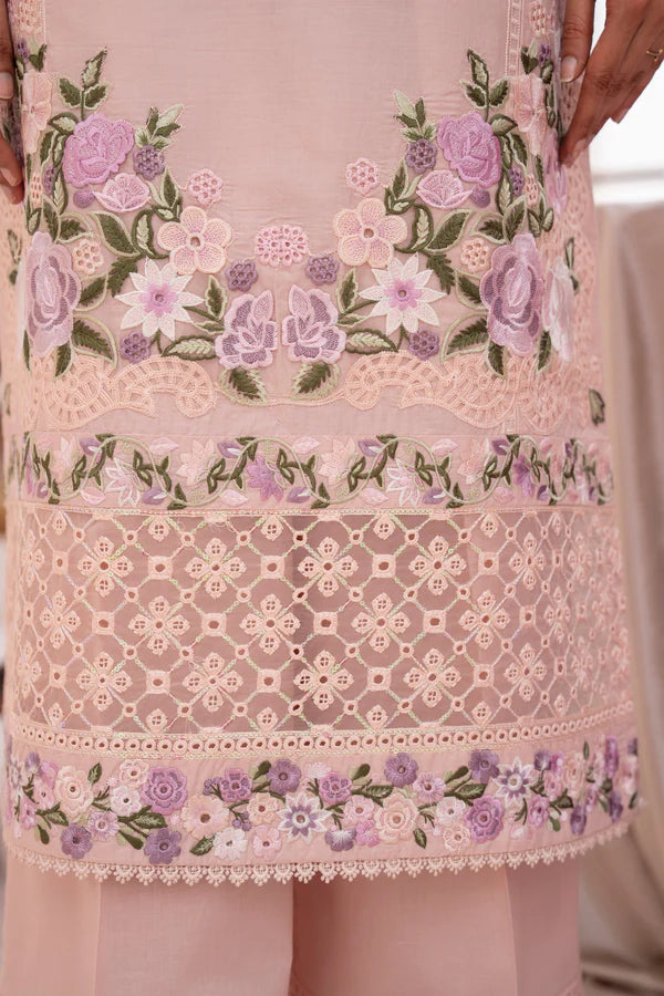 Pastel Pink Pure Cotton Chikankari Suit