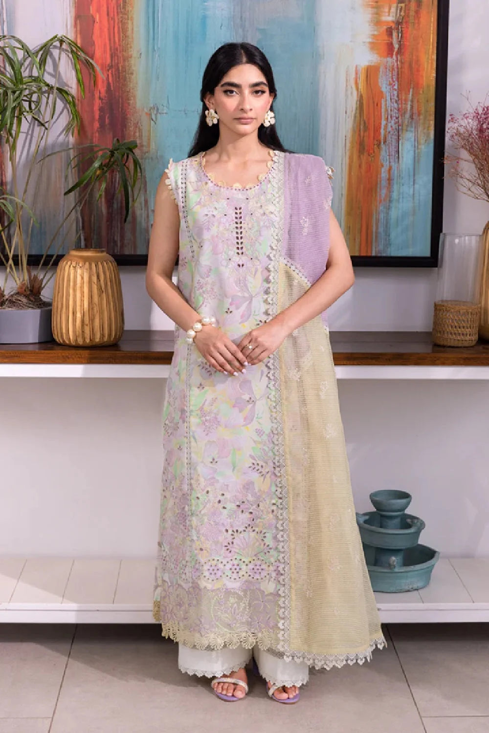 Pastel Color Chikankari Lawn Suit