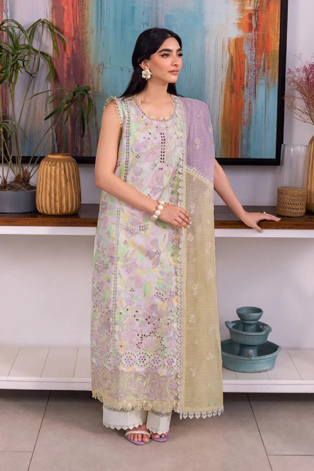 Pastel Color Chikankari Lawn Suit