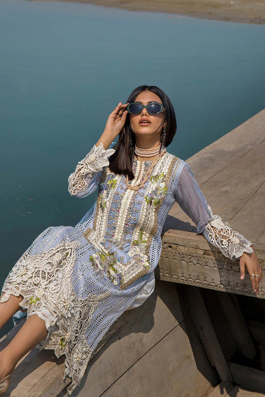 3D & Crochet Hand Embroidered Cotton Chikankari Suit