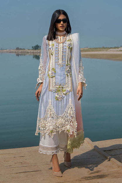 3D & Crochet Hand Embroidered Cotton Chikankari Suit