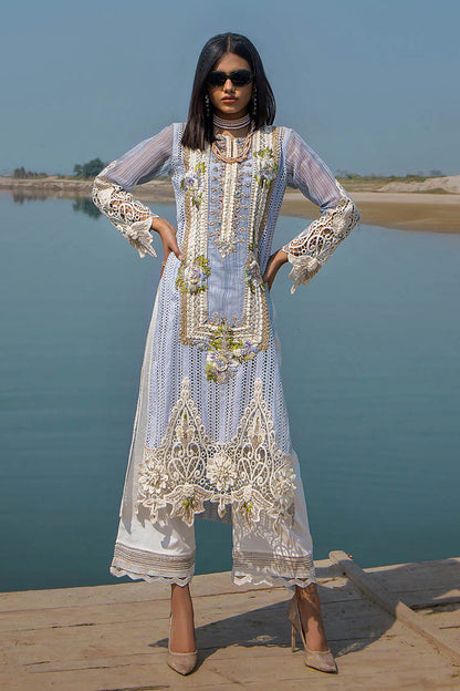 3D & Crochet Hand Embroidered Cotton Chikankari Suit