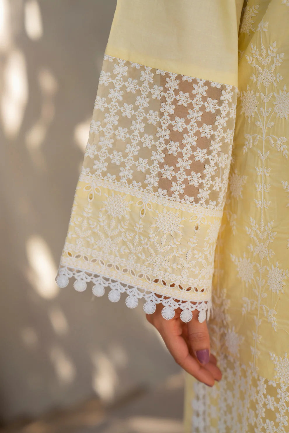 Butter Yellow Pure Cotton Farshi Shalwar Suit