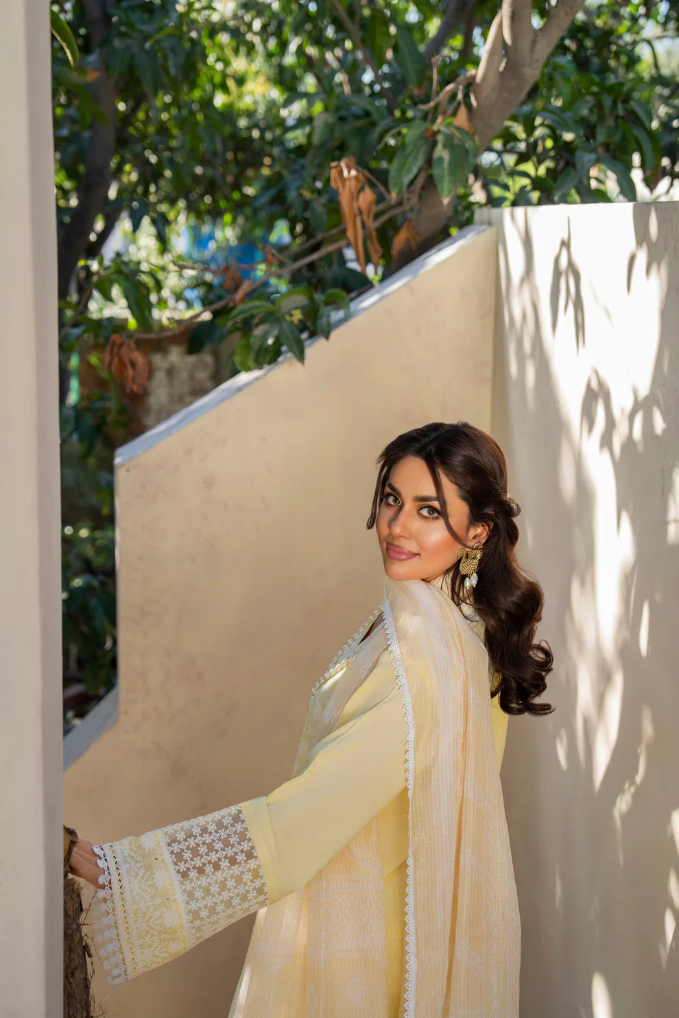 Butter Yellow Pure Cotton Farshi Shalwar Suit