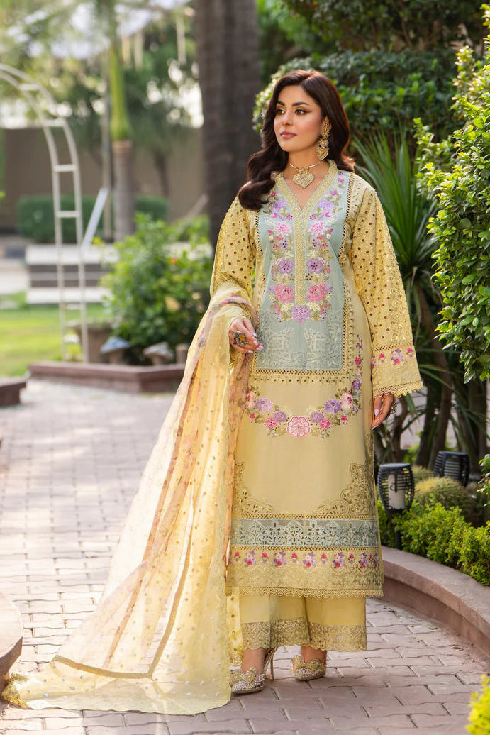 Muted Mustard Pure Cotton Chikankari Suit