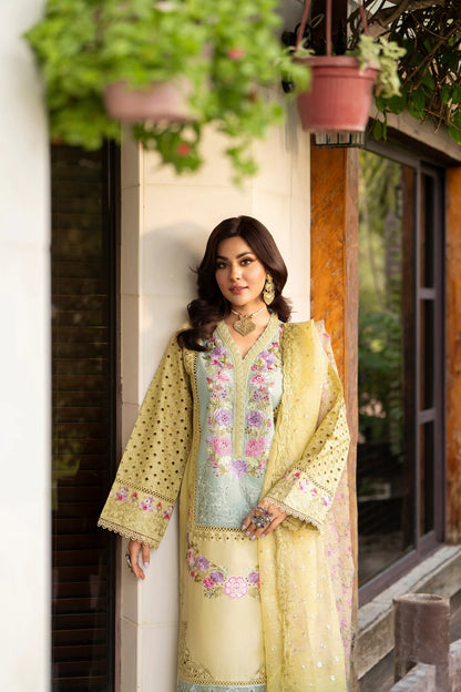 Muted Mustard Pure Cotton Chikankari Suit