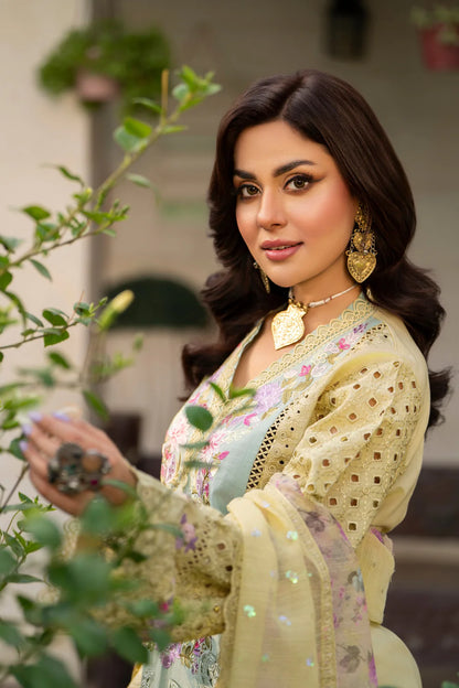 Muted Mustard Pure Cotton Chikankari Suit