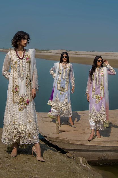 3D & Crochet Hand Embroidered Cotton Chikankari Suit