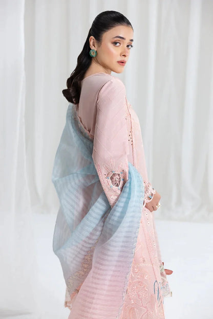Peach Pink Chikankari Lawn Suit