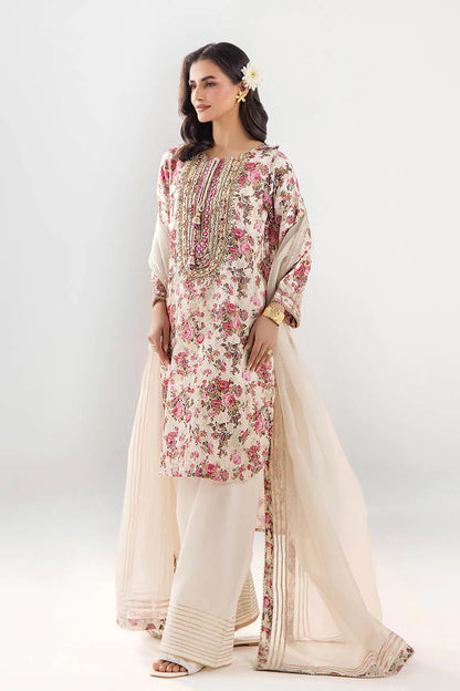 Hand Embroidered Indian Brocade Digital Printed Suit