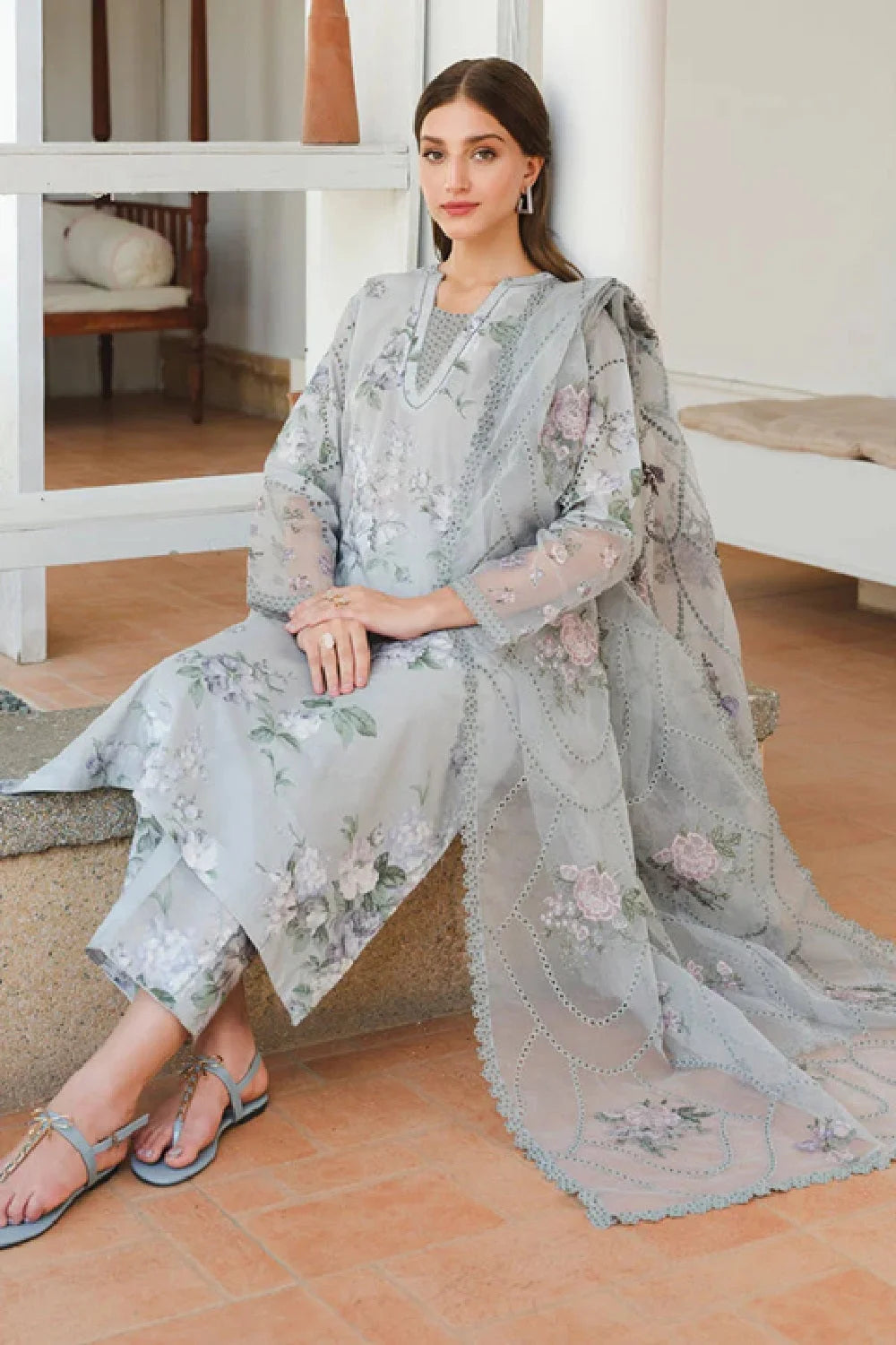Chikankari Digital Printed Lawn Suit