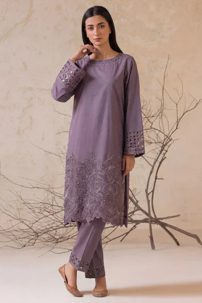 Lilac Lawn Embroidered Kurta Set