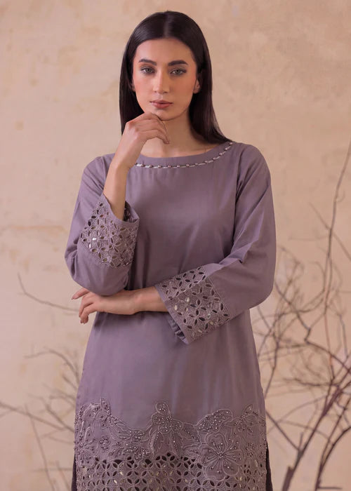 Lilac Lawn Embroidered Kurta Set