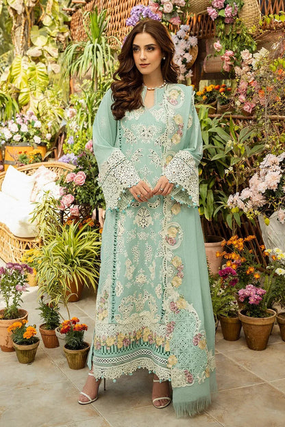 Pista Green Heavy Embroidered Lawn Suit