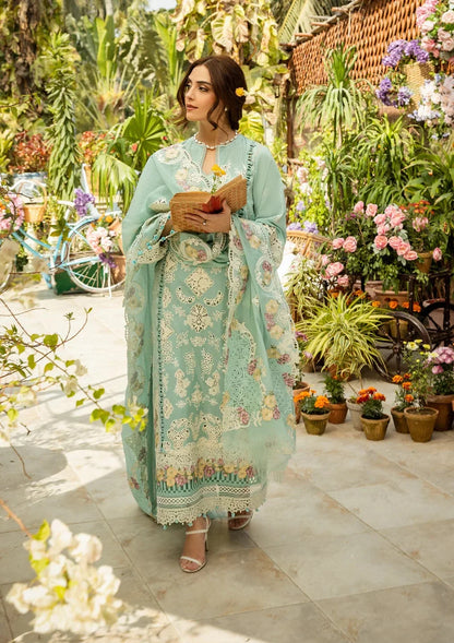 Pista Green Heavy Embroidered Lawn Suit
