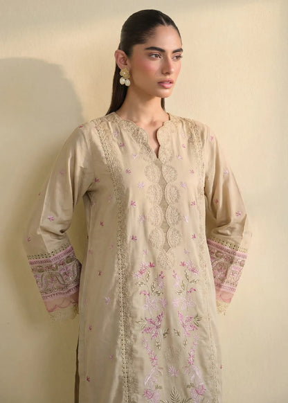 Beige Lawn Embroidered Suit