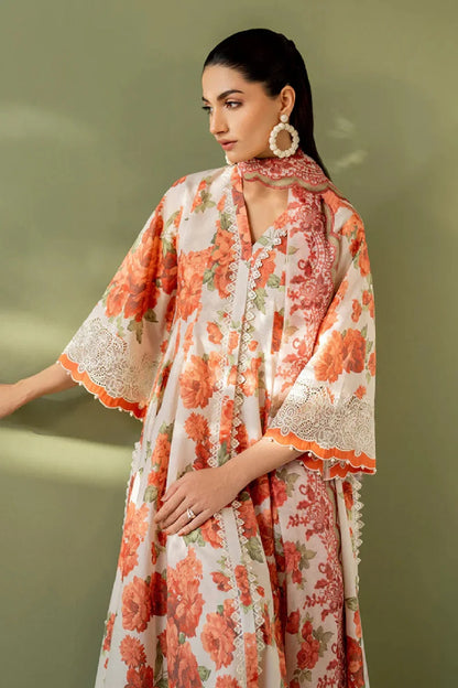 Pure Lawn Digital Printed Suit with Chiffon Dupatta