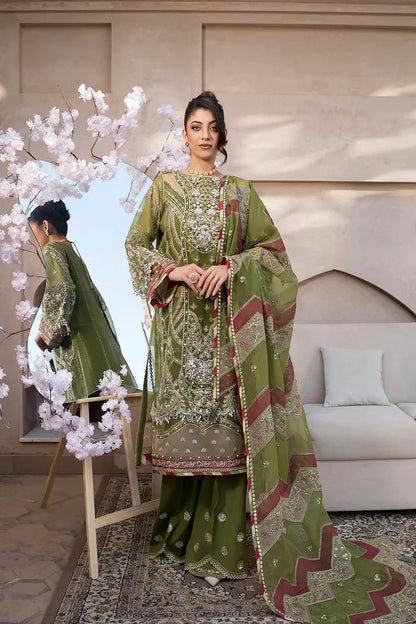 Mehndi Green Handmade Suit