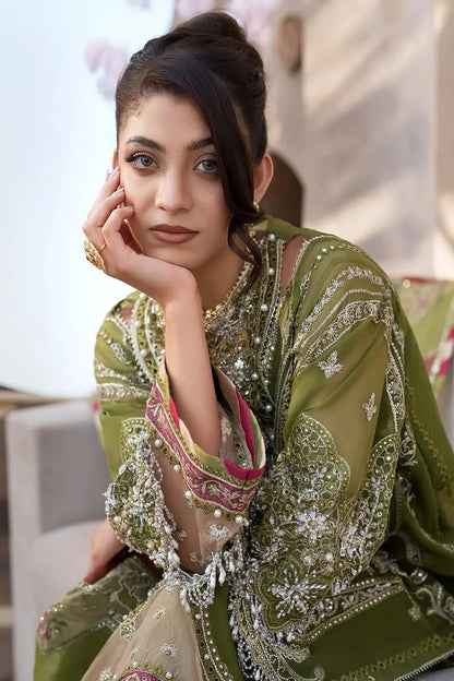 Mehndi Green Handmade Suit