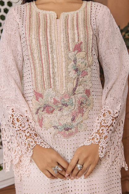 Hand Embroidered Cotton Chikankari Suit