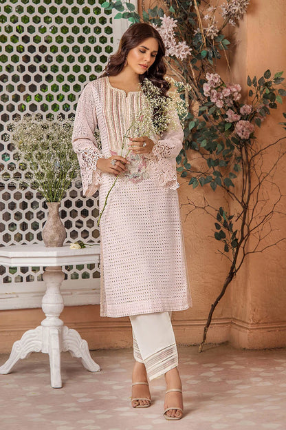 Hand Embroidered Cotton Chikankari Suit
