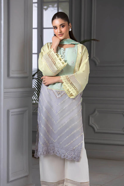 Hand Embroidered 100% Pure Swiss Lawn Cotton Suit