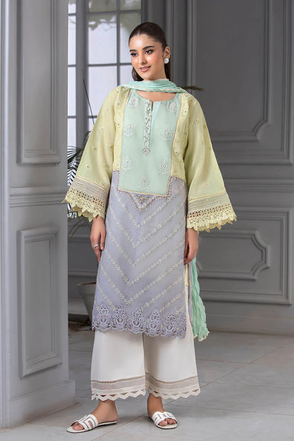 Hand Embroidered 100% Pure Swiss Lawn Cotton Suit