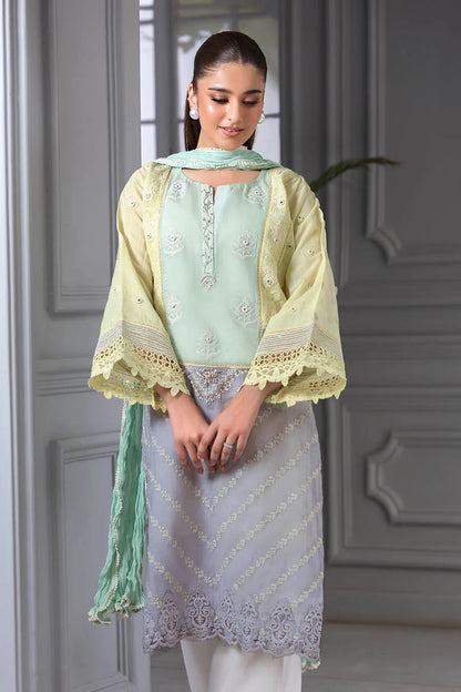 Hand Embroidered 100% Pure Swiss Lawn Cotton Suit