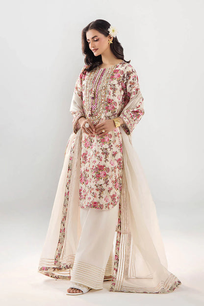 Hand Embroidered Indian Brocade Digital Printed Suit