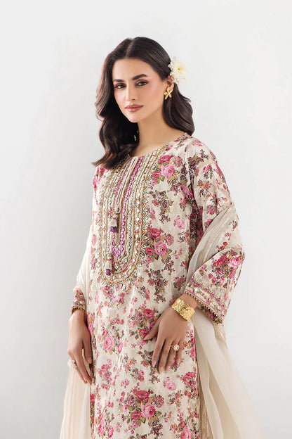 Hand Embroidered Indian Brocade Digital Printed Suit