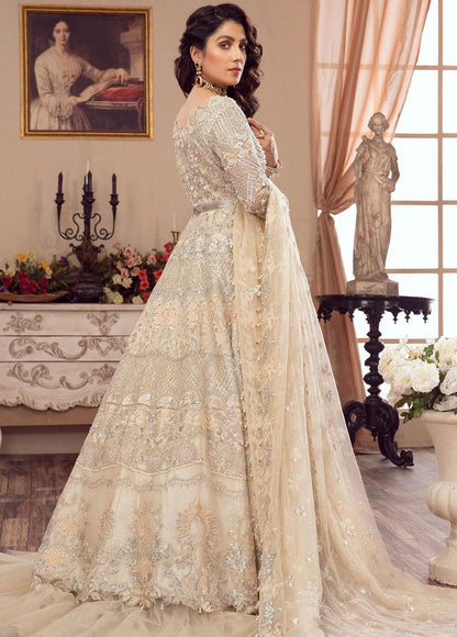 Skin Beige Handmade Bridal Lehenga Choli / Anarkali Maxi