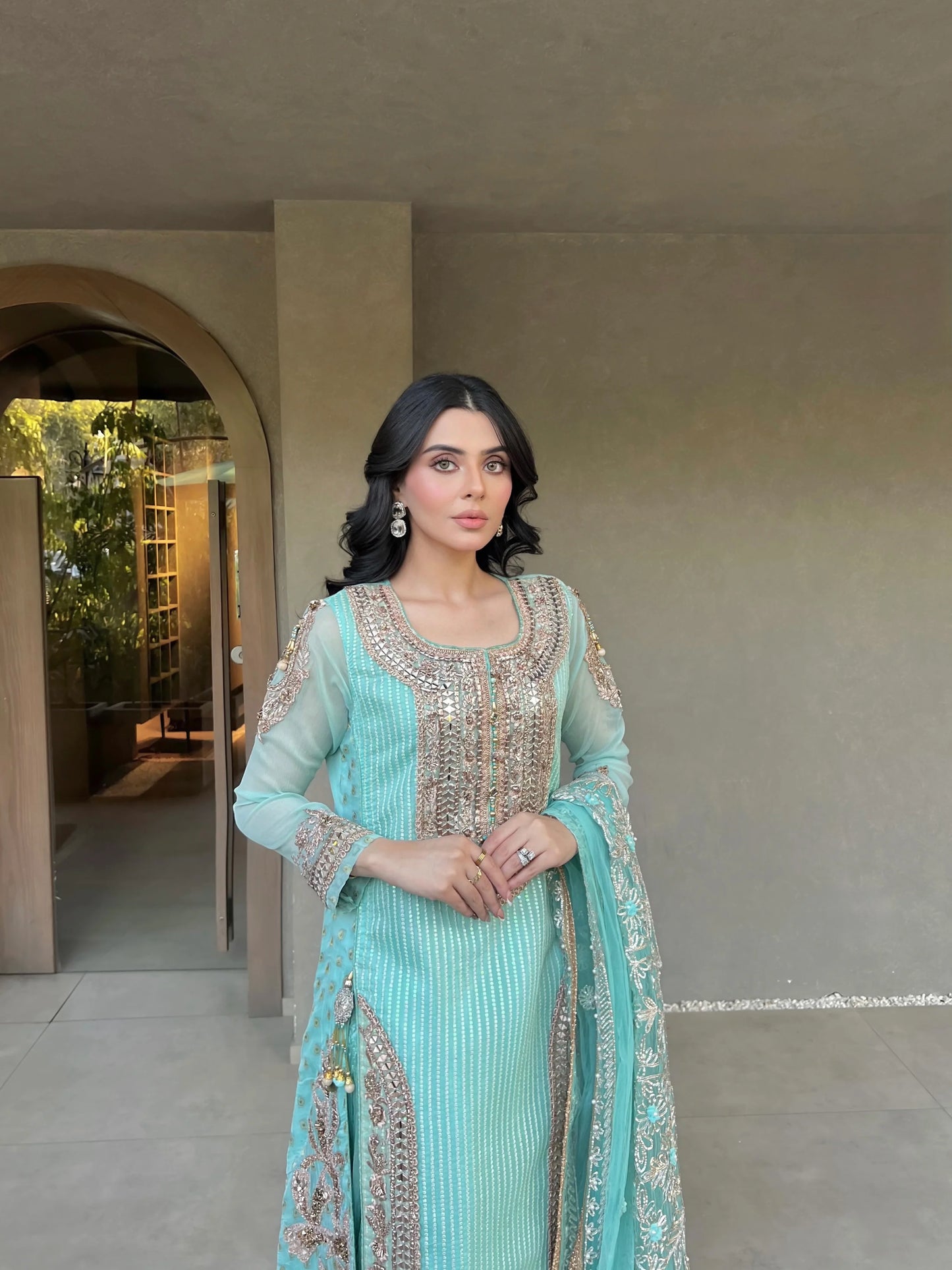 Cyan Handmade Bridal Sharara