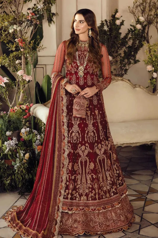 Maroon Handmade Lehenga Choli / Anarkali Maxi