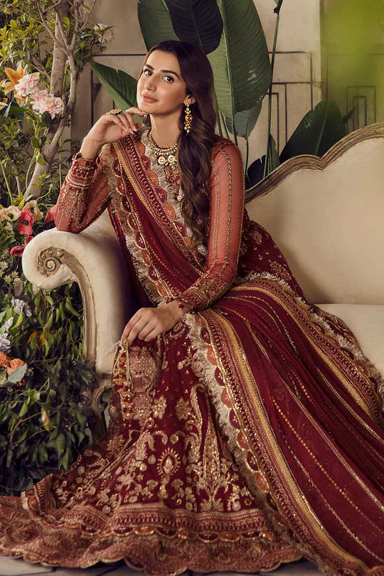 Maroon Handmade Lehenga Choli / Anarkali Maxi
