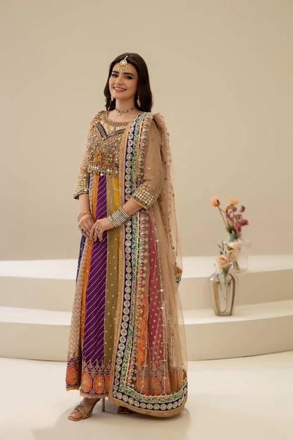 Handmade Multicolor Pure Maysuri Anarkali Maxi