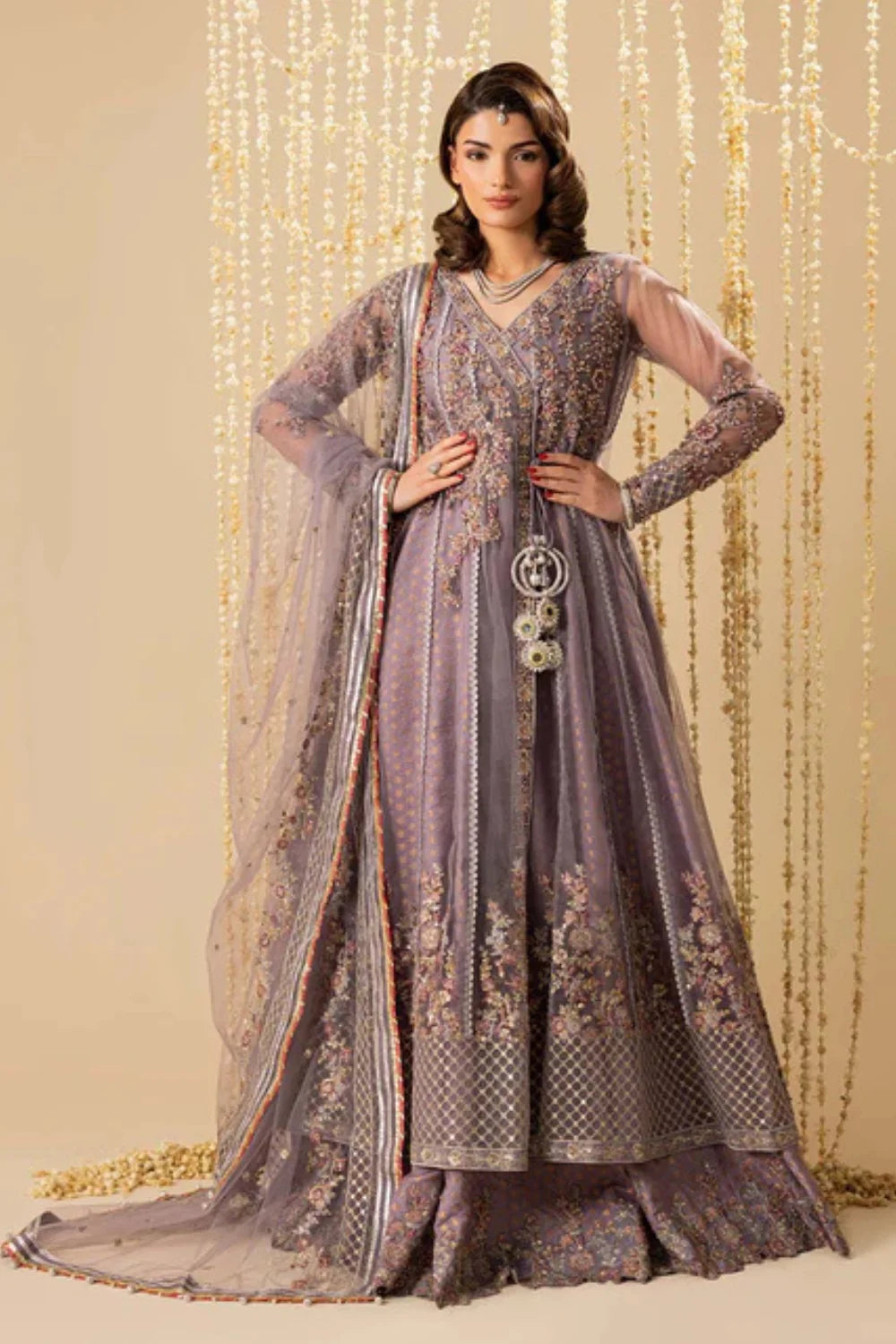 Heavy Handmade Long Angrakha Style Lehenga Choli