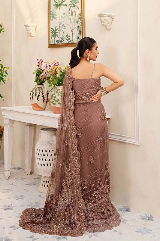 Heavy Handmade Bridal Saree with 3D Work