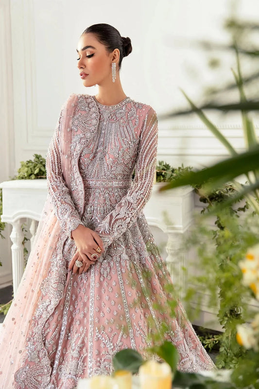 Pink Handmade Bridal Lehenga Choli / Anarkali Maxi