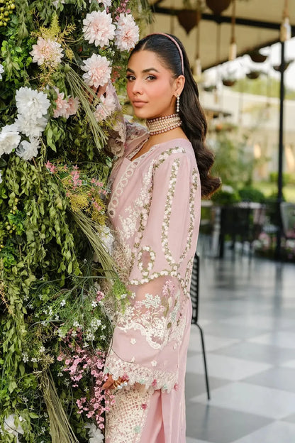 Pastel Pink Heavy Embroidered Luxury Lawn Suit