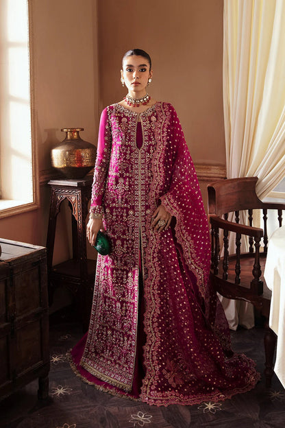 Fuchsia Organza Handmade Suit