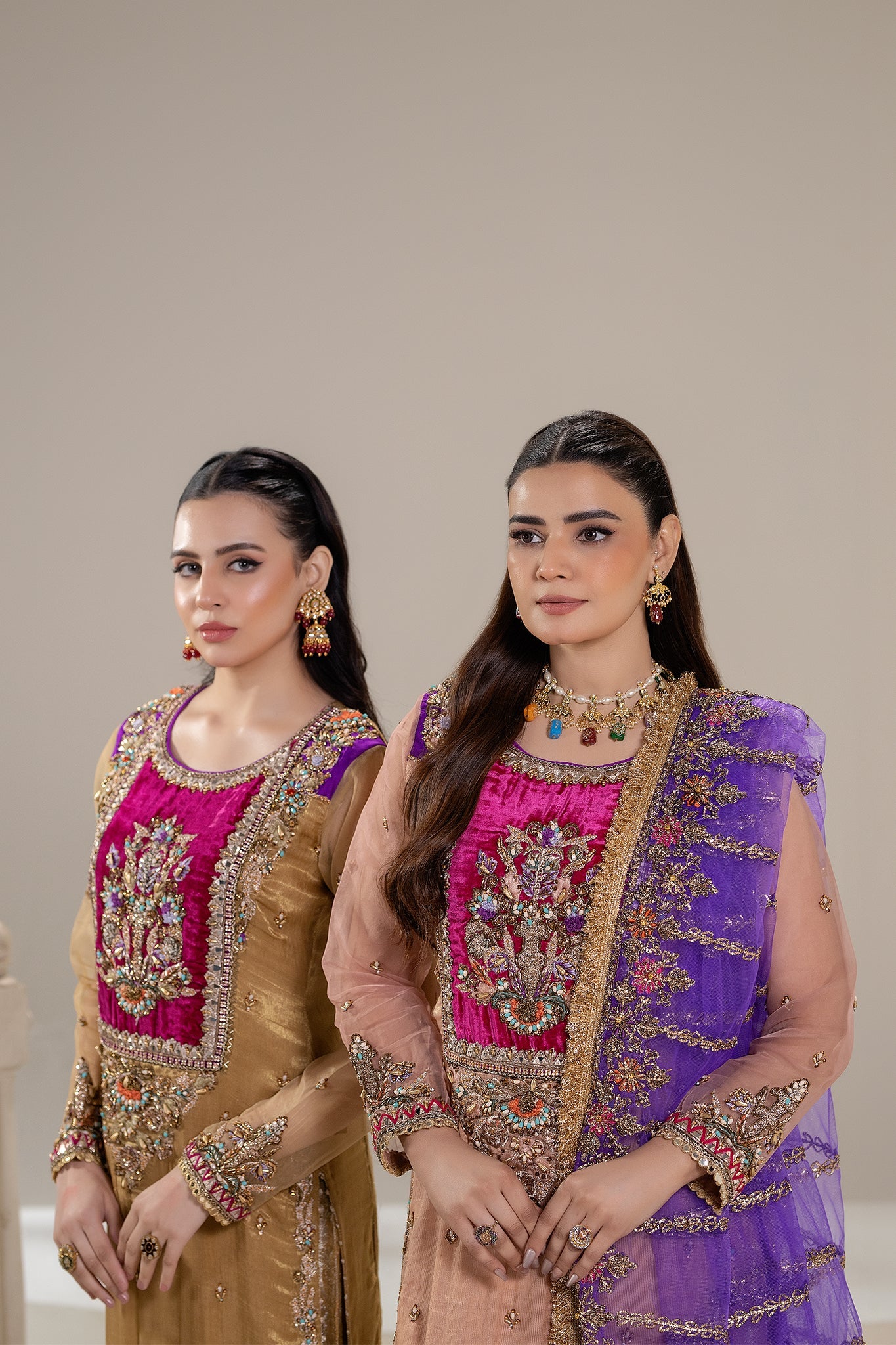 Gold Pure Banarsi Handmade Suit