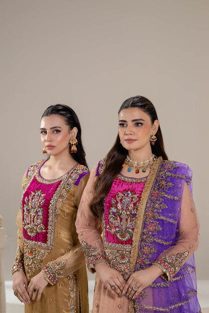 Gold Pure Banarsi Handmade Suit