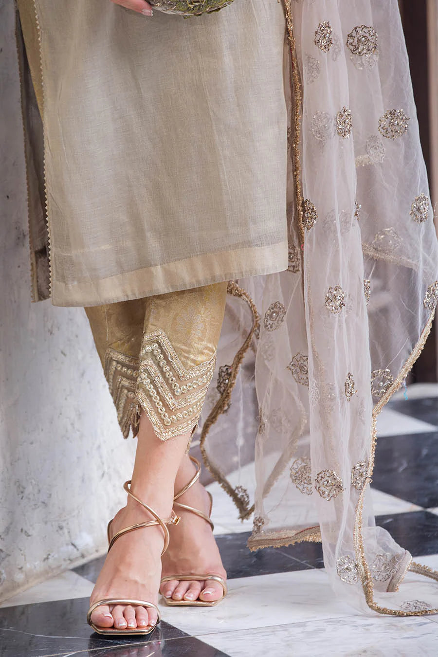 Hand Embroidered Maysuri Cotton Suit