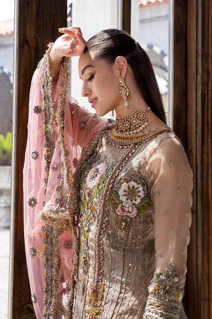 Hand Embroidered Pure Maysuri Sharara
