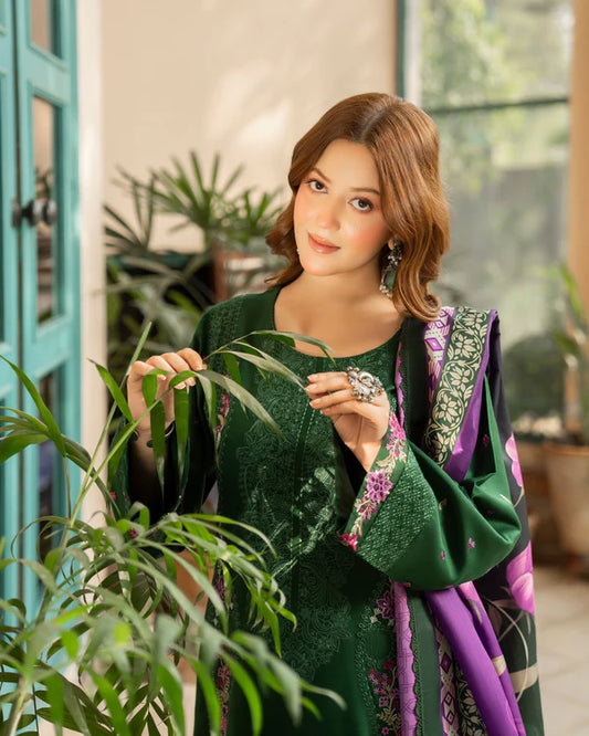 Jade Green Kotrai Long Shirt Suit with Multi-Thread Work