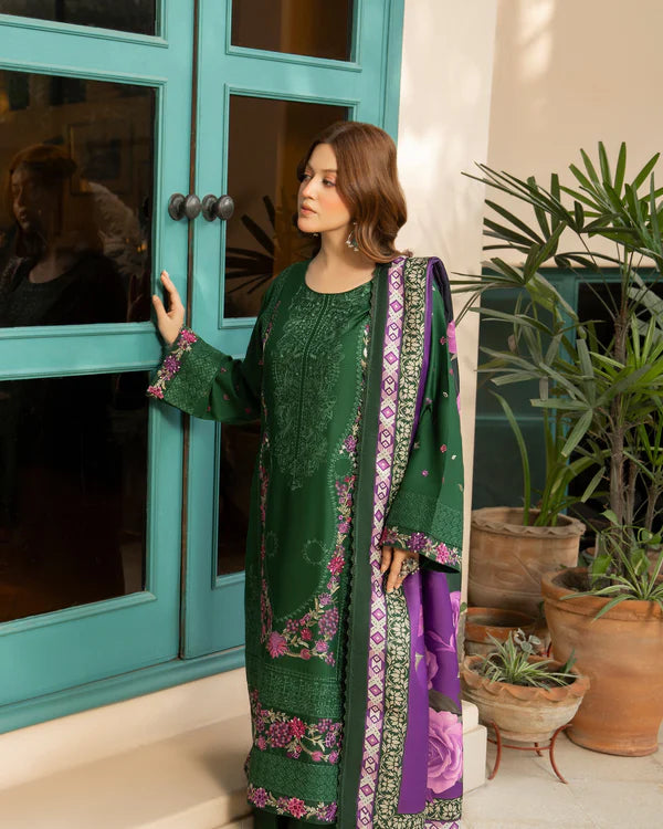 Jade Green Kotrai Long Shirt Suit with Multi-Thread Work