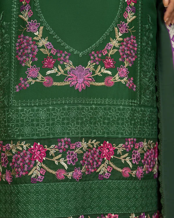 Jade Green Kotrai Long Shirt Suit with Multi-Thread Work