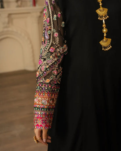 Short Frock & Sharara Set with Tilla & Panni Work