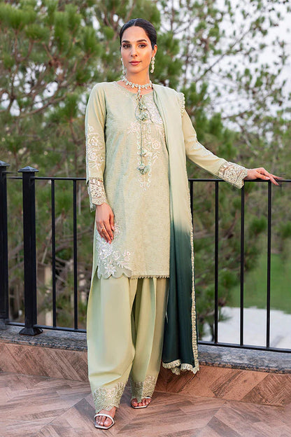 Pista Pure Cotton Schiffli Embroidered Farshi Shalwar Suit
