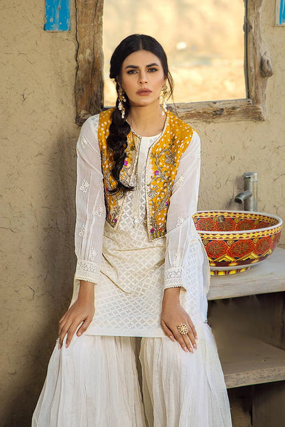 Handmade Jacket Style Suit with Gharara